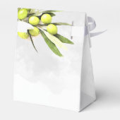 水彩オリーブの枝結婚は感謝 フェイバーボックス (裏面サイド)