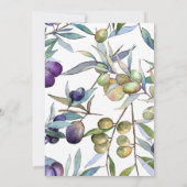 水彩オリーブの枝 ウェディングプラン変更のお知らせ 案内状 (裏面)