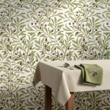 水彩オリーブの枝 グリーンセージの植物画