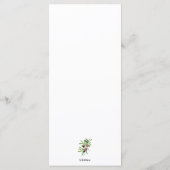 水彩オリーブの枝 メニュー (裏面)