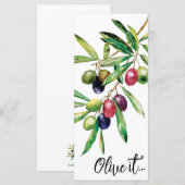水彩オリーブの枝 メニュー (正面/裏面)