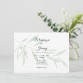 水彩オリーブの枝 招待状 (スタンド正面)