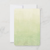 水彩オリーブの葉のつるの招待状 招待状 (裏面)