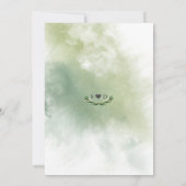 水彩オリーブの葉 ゴールドフレーム 結婚式招待状 招待状 (裏面)