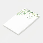 水彩オリーブの葉Post-It®メモ、4" x 6" ポストイット (アングル)