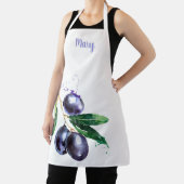 水彩オリーブカスタマイズ可能エプロン エプロン (インサイチュ)