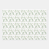 水彩オリーブグリーンギフト包装紙 ラッピングペーパーシート (正面)