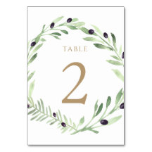 水彩オリーブリース表番号2