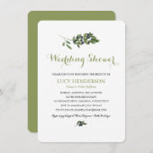 水彩オリーブ果樹園|ウェディングシャワー 招待状 (正面/裏面)