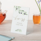 水彩オリーブ枝はペデスタルを支持する 台座サイン (インサイチュ)