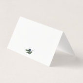 水彩オリーブ枝ボホ結婚のシーティングカード (裏面)