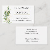 水彩オリーブ枝名刺 名刺 (正面/裏面)