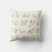 水彩オリーブ素朴の枝 クッション (裏面)