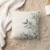 水彩オリーブ素朴の枝 クッション (ブランケット)