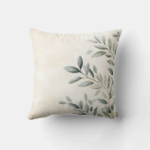 水彩オリーブ素朴の枝 クッション (裏面)