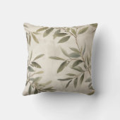 水彩オリーブ素朴の枝 クッション (裏面)