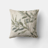 水彩オリーブ素朴の枝 クッション (裏面)