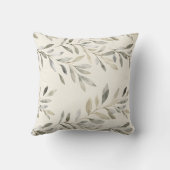 水彩オリーブ素朴の枝 クッション (裏面)