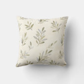 水彩オリーブ素朴の枝 クッション (裏面)