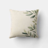 水彩オリーブ素朴の枝 クッション (裏面)