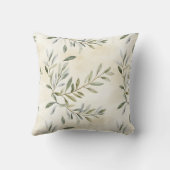 水彩オリーブ素朴の枝 クッション (裏面)