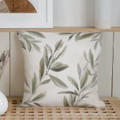 水彩オリーブ素朴の枝 クッション