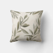 水彩オリーブ素朴の枝 クッション (裏面)