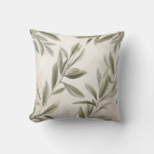 水彩オリーブ素朴の枝 クッション (正面)