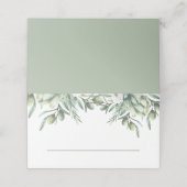 水彩オリーブ。エレガントイタリアン結婚庭 プレイスカード (外部開封)