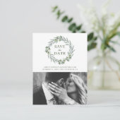 水彩オリーブ。ボタニッイタリアンク日付を保存 ポストカード (スタンド正面)