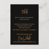 水彩オレンかわいらしジフローラ結婚の詳細 エンクロージャーカード (裏面)