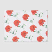 水彩オレンエレガントジポピー 薄葉紙 (正面)