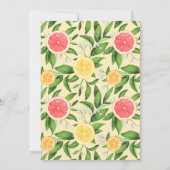 水彩オレンジとグレープフルーツのベイビーブランシュ 招待状 (裏面)