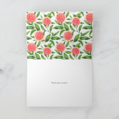 水彩オレンジとグレープフルーツの花束 サンキューカード (内部)