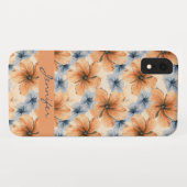 水彩オレンジとブルーの花 Case-Mate iPhoneケース (裏面(横))