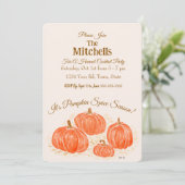 水彩オレンジのカクテル パーソナライズ 招待状 (スタンド正面)