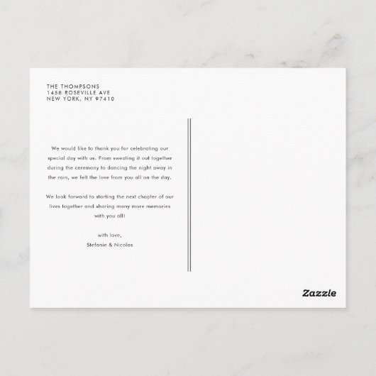 水彩オレンジのカボチャとマップルの葉の感謝カード ポストカード (裏面)