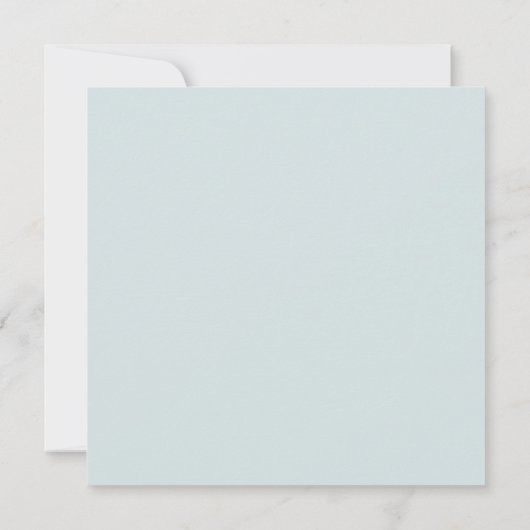 水彩オレンジのブルーの縁取りの結婚式 セーブザデート (裏面)