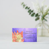 水彩オレンジの先端のついた多肉植物の歓迎 エンクロージャーカード (スタンド正面)