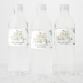 水彩オレンジの赤ちゃん歓迎会 ペットボトルラベル (ボトル)