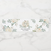 水彩オレンジの赤ちゃん歓迎会 ペットボトルラベル (シングルラベル)