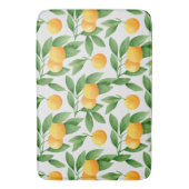 水彩オレンジまたはミカンのパターン バスマット (正面縦)