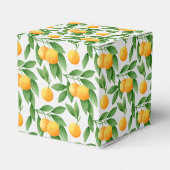 水彩オレンジまたはミカンのパターン フェイバーボックス (裏面サイド)