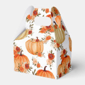 水彩オレンジカボチャフローラバラパターン フェイバーボックス (裏面サイド)