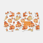 水彩オレンジカボチャフローラバラパターン フェイバーボックス (折り畳みなし)