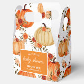 水彩オレンジカボチャフローラバラパターン フェイバーボックス (オープン)