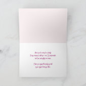 水彩オレンジキャットアンズパープルフローラ誕生日 サンキューカード (内部)