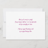 水彩オレンジキャット&パープルフローラ誕生日 サンキューカード (裏面)