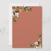 水彩オレンジクラフトブライダルシャワー 招待状 (裏面)