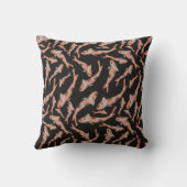 水彩オレンジコイフィッシュブラックパーソナライズされた クッション (裏面)